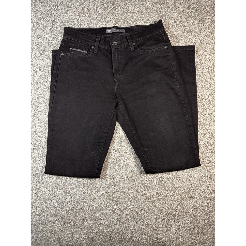 Levi's Jeans Womens 6M 28x32 Black 505 Straight Leg Denim 5-Pocket Zip Fly
